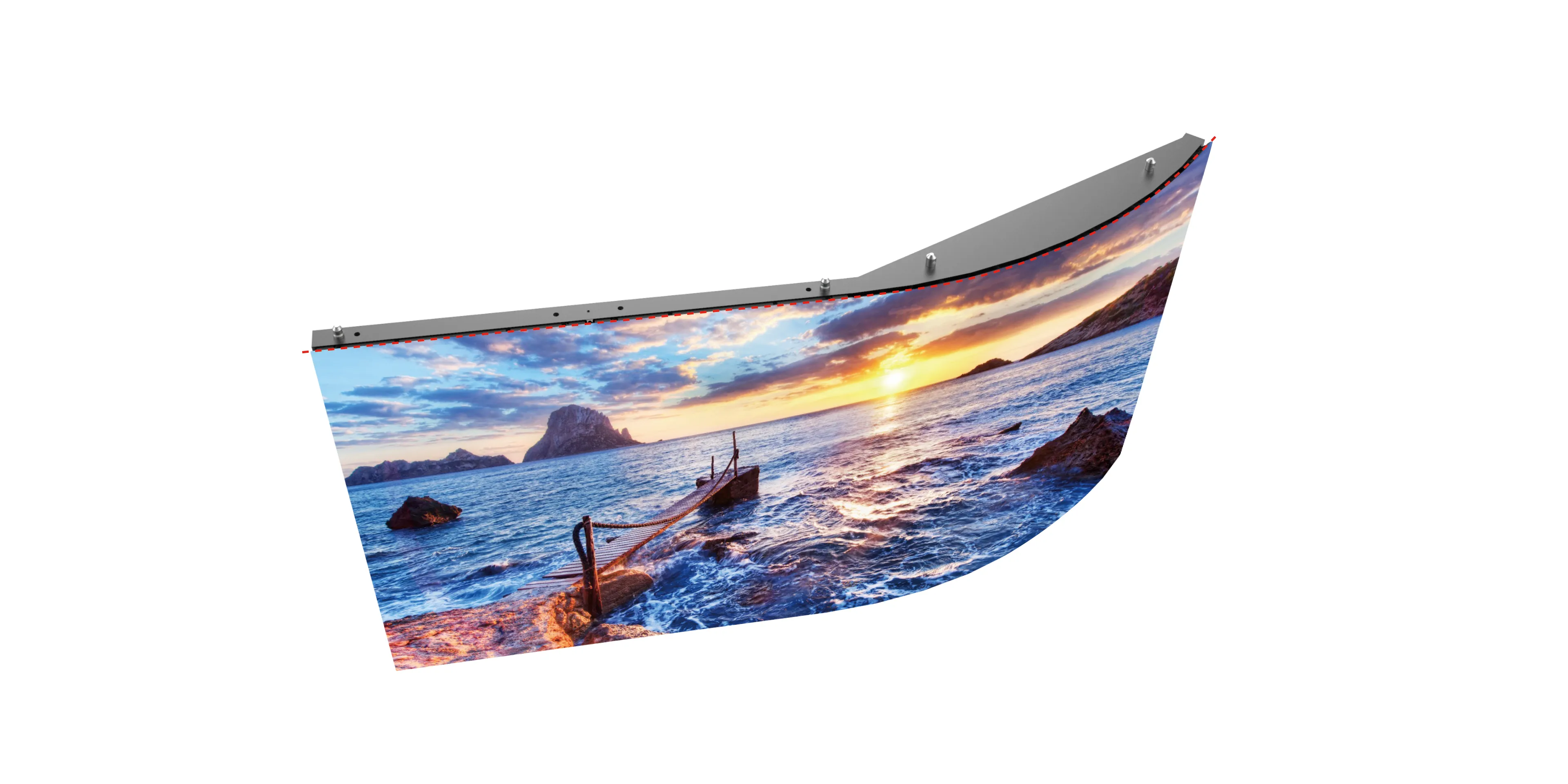 轻松拼接弧形屏