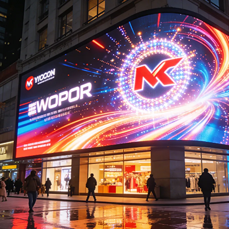 商业街近景广告